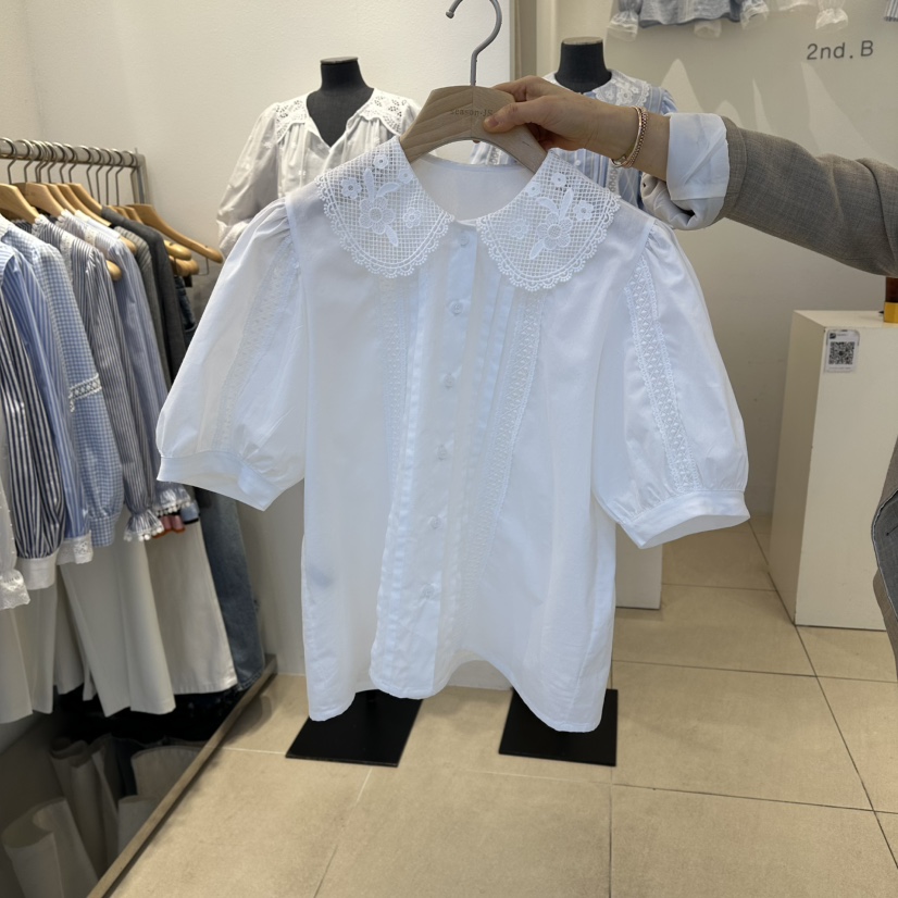 2nd B-S韓國東大門直郵女士新品休閑人氣熱賣襯衫蕾絲衫2nd B-S襯衫/蕾絲衫圖色2