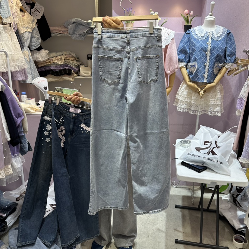 MS韓國直郵實拍女裝新款熱賣人氣時尚推薦26春夏休閑牛仔褲MS牛仔褲