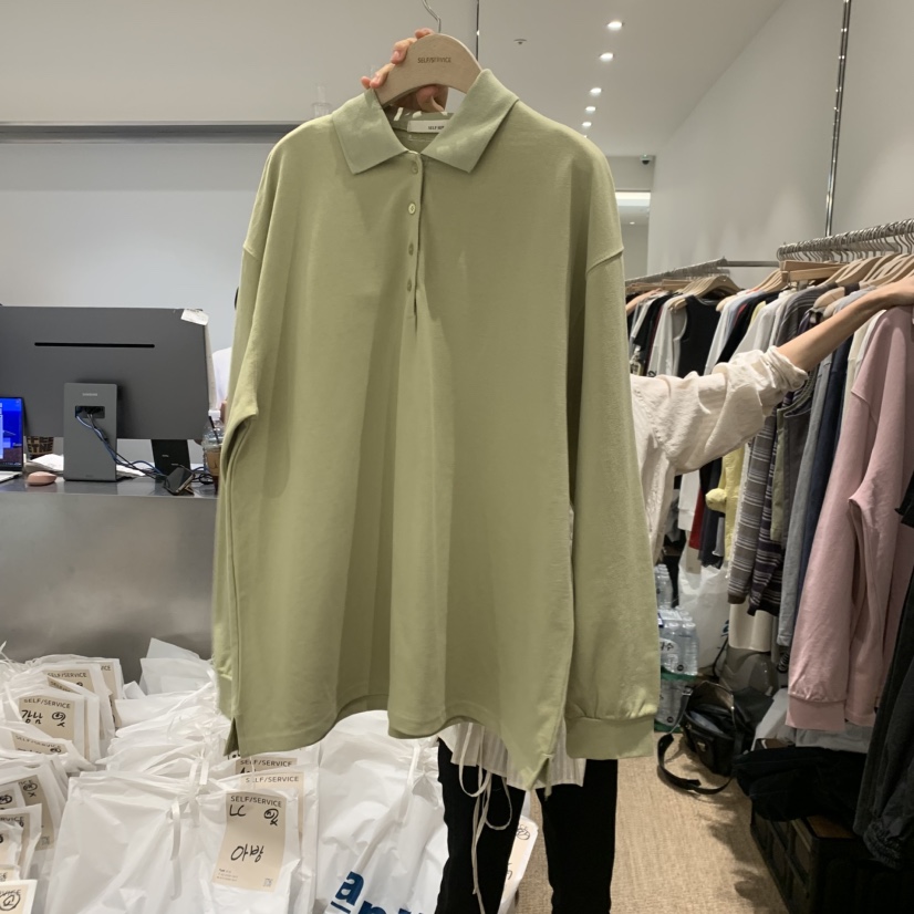 SELF SERVICE韓國直郵女裝新款人氣推薦職業時尚長袖T恤SELF SERVICE長袖T恤圖色3