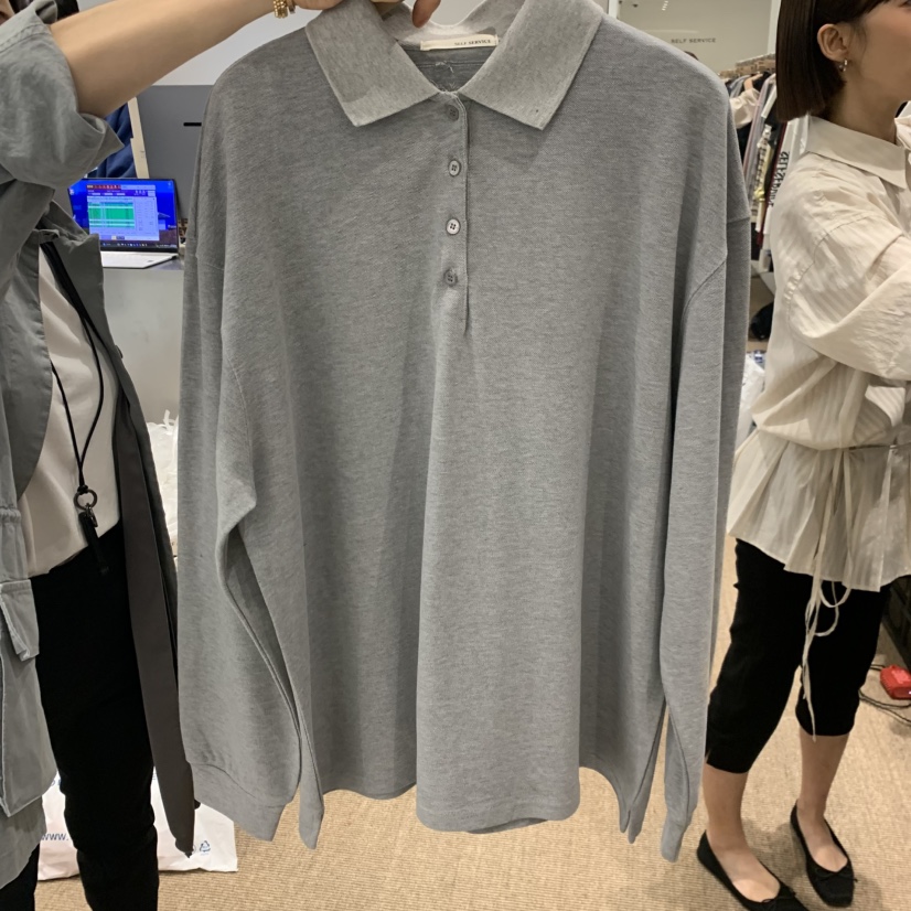 SELF SERVICE韓國直郵女裝新款人氣推薦職業時尚長袖T恤SELF SERVICE長袖T恤圖色4