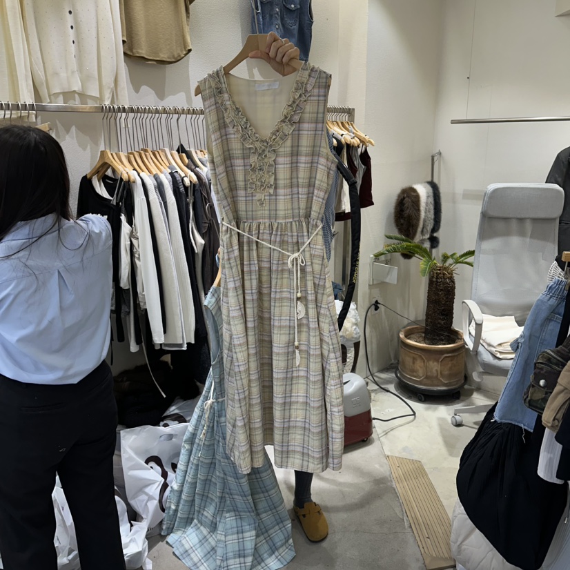 HIPTIQUE韓國東大門直郵女士新款休閑時尚連衣裙格子長款HIPTIQUE連衣裙圖色2