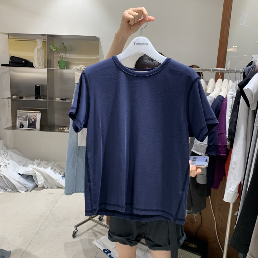 TEMPTING韓國直郵實拍女裝新款時尚熱賣職業26春夏T恤刺繡TEMPTINGT恤圖色5