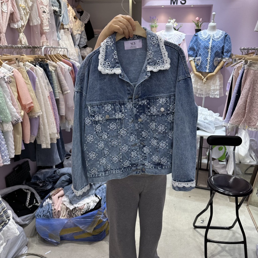 MS韓國東大門代購女裝新品職業人氣熱賣休閑推薦夾克鏤空MS夾克圖色1