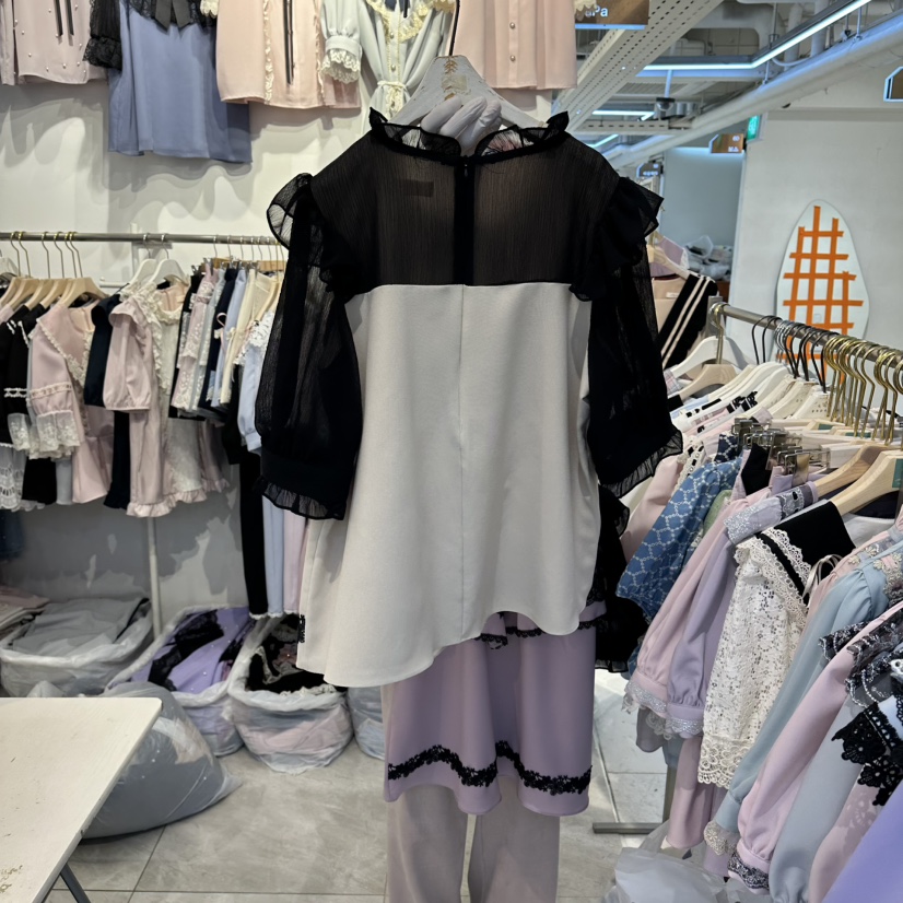 PAPA韓國直郵女裝新款熱賣推薦職業26春夏休閑襯衫蕾絲衫PaPa/HALMADE襯衫/蕾絲衫