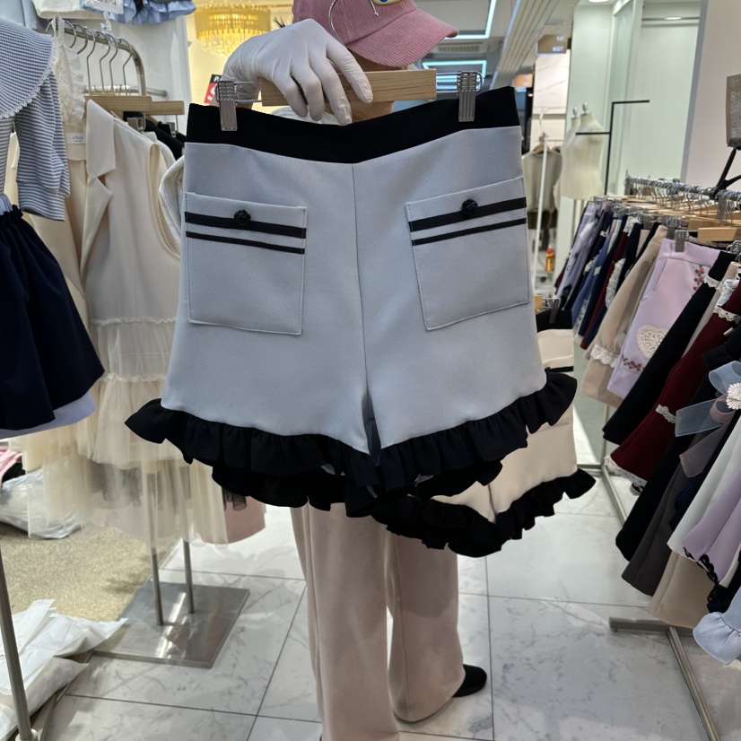 PAPA韓國直郵實拍女裝新品休閑熱賣職業26春夏推薦人氣短褲PaPa/HALMADE短褲圖色1