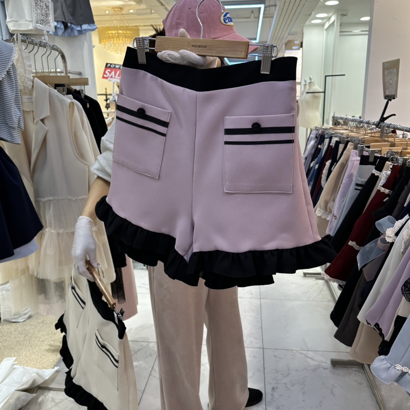 PAPA韓國直郵實拍女裝新品休閑熱賣職業26春夏推薦人氣短褲PaPa/HALMADE短褲圖色3