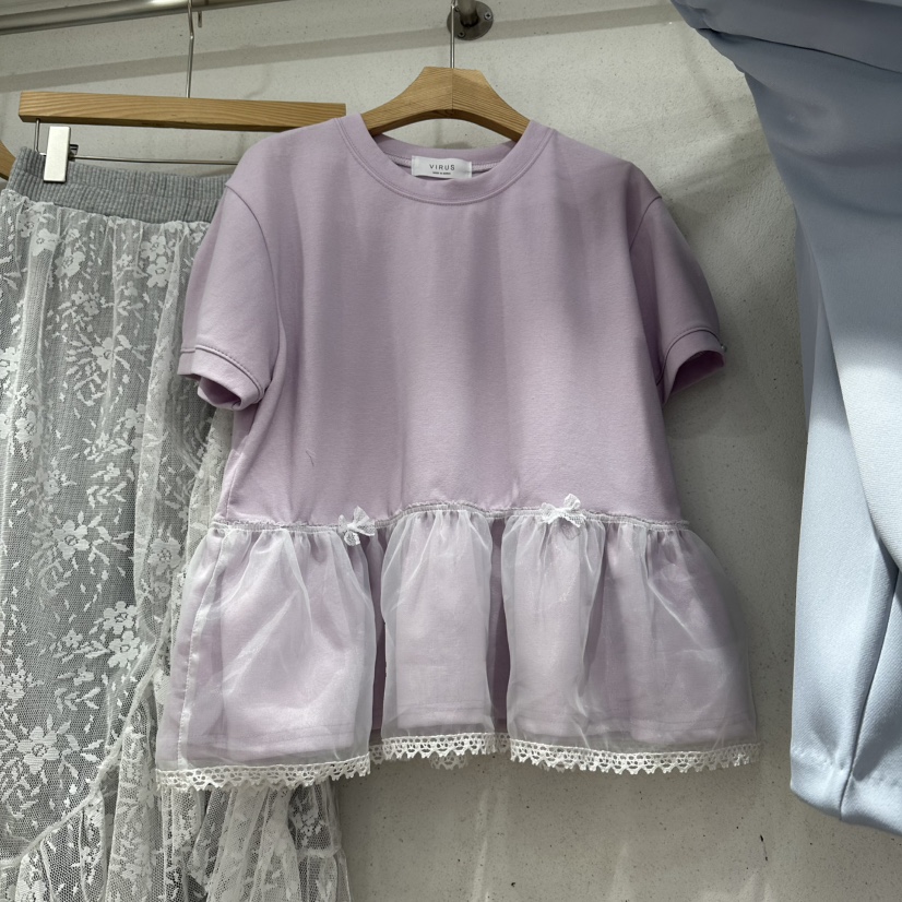 VIRUS韓國東大門代購女裝新品熱賣休閑人氣26春夏推薦T恤VIRUST恤圖色1