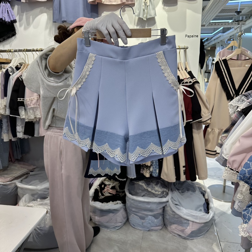 PAPA韓國東大門直郵女裝新品人氣推薦時尚休閑熱賣26春夏短褲PaPa/HALMADE短褲圖色1