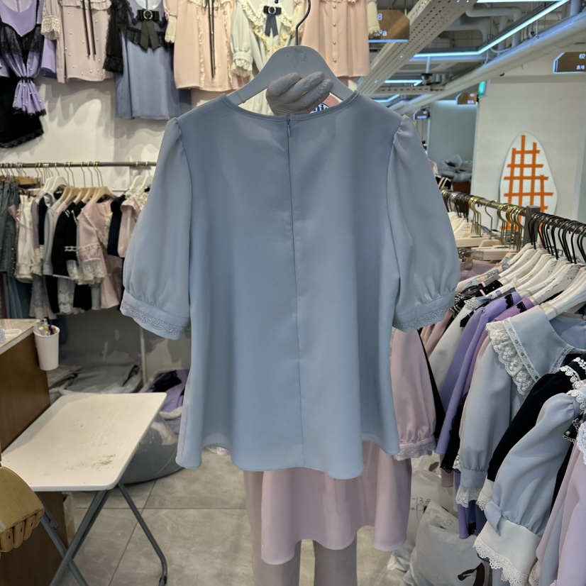 PAPA韓國東大門代購女士新品人氣休閑熱賣推薦襯衫蕾絲衫PaPa/HALMADE襯衫/蕾絲衫