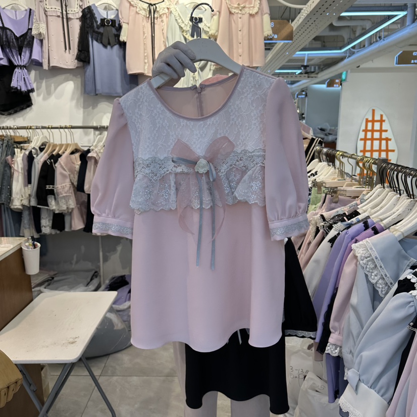 PAPA韓國東大門代購女士新品人氣休閑熱賣推薦襯衫蕾絲衫PaPa/HALMADE襯衫/蕾絲衫圖色1