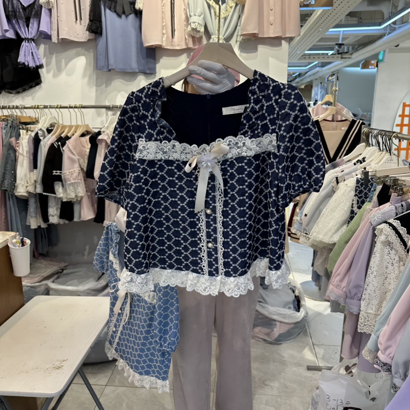 PAPA韓國代購女裝新品熱賣職業推薦休閑26春夏襯衫蕾絲衫PaPa/HALMADE襯衫/蕾絲衫圖色2