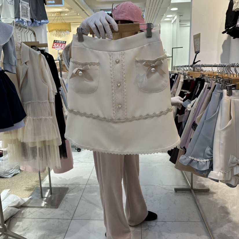 PAPA韓國東大門代購女裝新款時尚26春夏職業休閑人氣短裙PaPa/HALMADE短裙圖色1