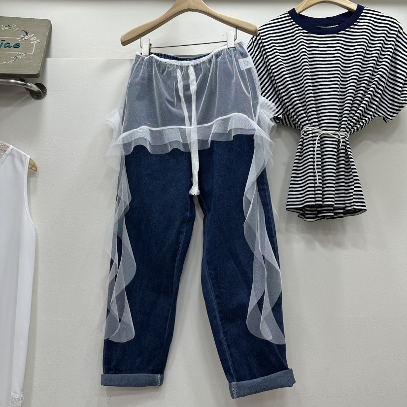 HOJAE韓國直郵實拍女裝新款職業休閑人氣短裙不含褲子荷葉邊MID-LEVEL JUMP短裙圖色3