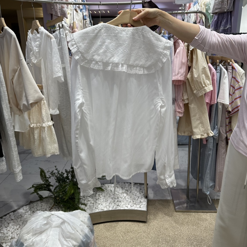 VIRUS韓國代購女士新款休閑人氣職業時尚推薦26春夏襯衫蕾絲衫VIRUS襯衫/蕾絲衫