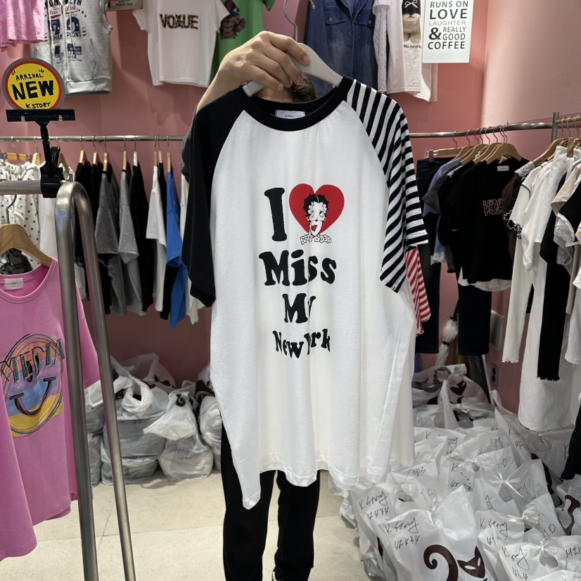 K STORY韓國東大門直郵女士新款推薦人氣休閑職業熱賣T恤K STORYT恤圖色1