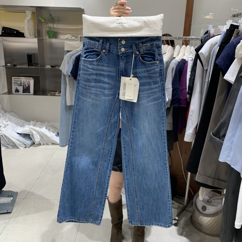 TEMPTING韓國直郵實拍女士新款26春夏休閑人氣推薦牛仔褲TEMPTING牛仔褲圖色1