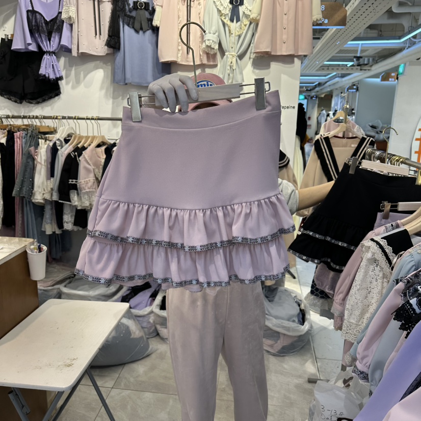 PAPA韓國代購女裝新品休閑時尚26春夏人氣熱賣職業推薦裙褲PaPa/HALMADE裙褲圖色1