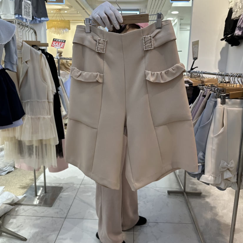 PAPA韓國代購女士新品推薦時尚休閑人氣26春夏短褲七分褲PaPa/HALMADE短褲圖色1