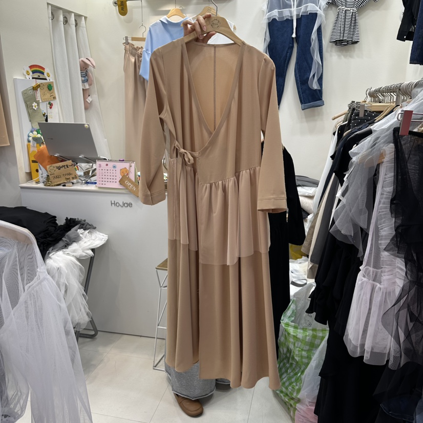 HOJAE韓國直郵實拍女士新品休閑人氣熱賣職業推薦26春夏連衣裙MID-LEVEL JUMP連衣裙圖色1