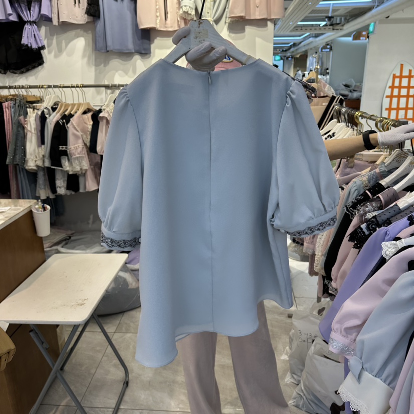 PAPA韓國直郵女士新品職業人氣26春夏休閑熱賣襯衫蕾絲衫PaPa/HALMADE襯衫/蕾絲衫