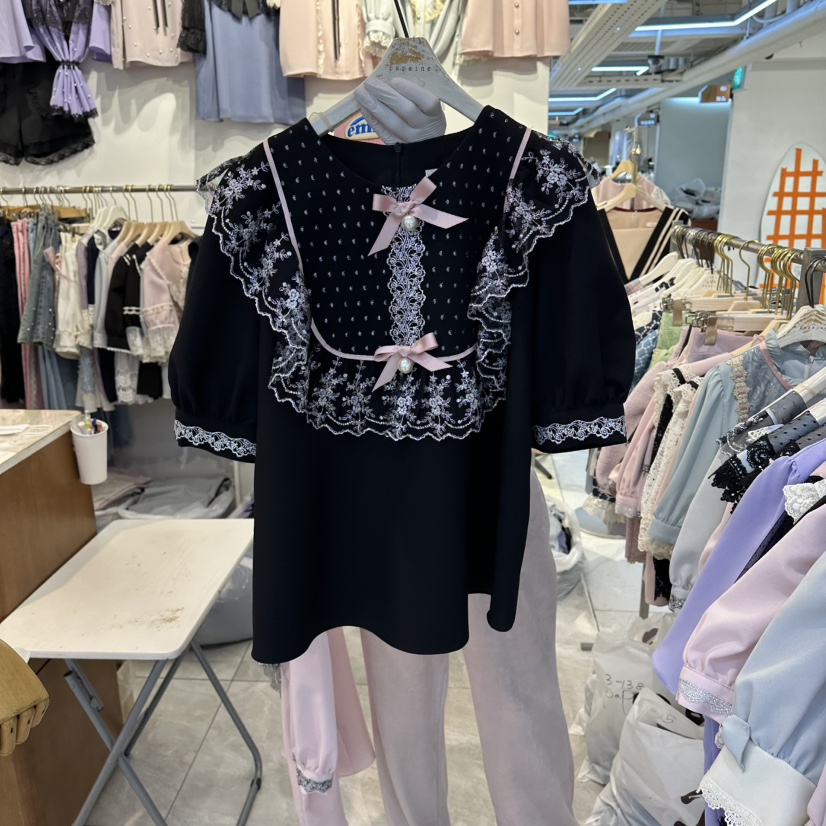 PAPA韓國直郵女士新品職業人氣26春夏休閑熱賣襯衫蕾絲衫PaPa/HALMADE襯衫/蕾絲衫圖色3