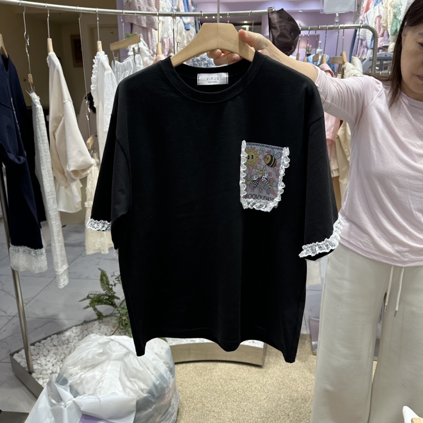 VIRUS韓國直郵女士新品職業人氣熱賣時尚推薦26春夏休閑T恤VIRUST恤圖色2