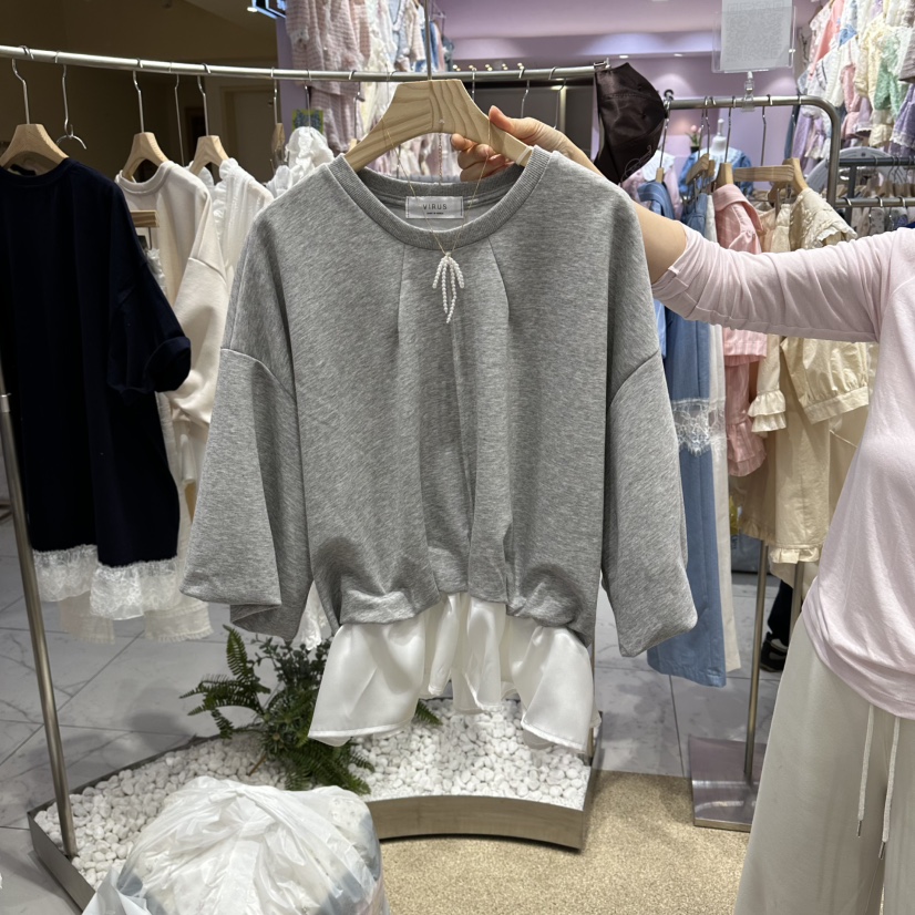 VIRUS韓國代購女士新款人氣推薦時尚職業26春夏熱賣休閑T恤VIRUST恤圖色2