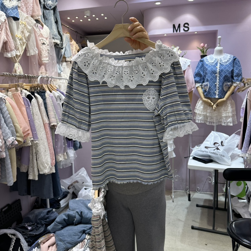 MS韓國東大門直郵女裝新品休閑26春夏職業熱賣推薦人氣T恤MST恤圖色1