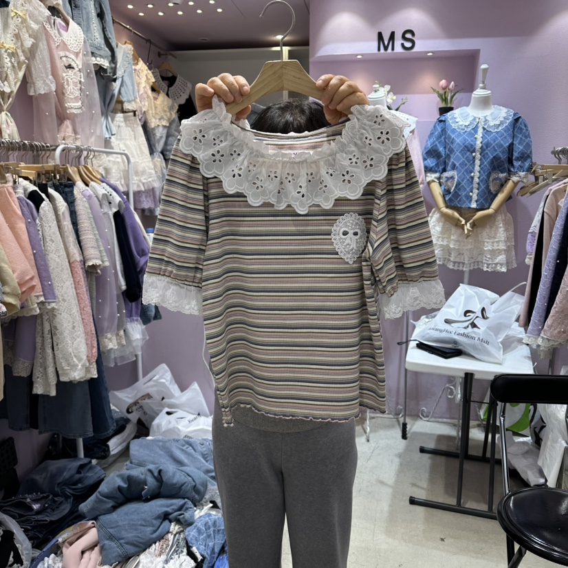 MS韓國東大門直郵女裝新品休閑26春夏職業熱賣推薦人氣T恤MST恤圖色2