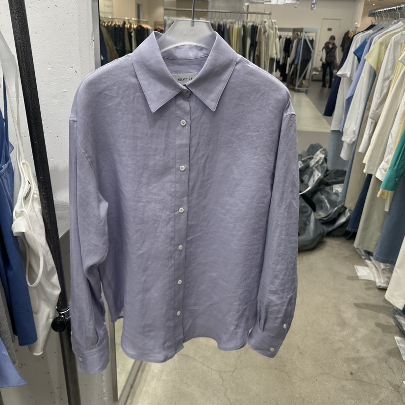 HELVETICA韓國直郵實拍女士新品熱賣推薦襯衫蕾絲衫亞麻布HELVETICA襯衫/蕾絲衫圖色1