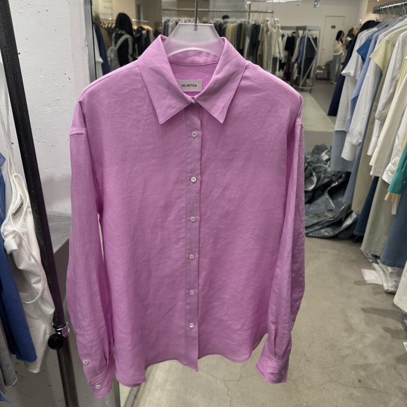 HELVETICA韓國直郵實拍女士新品熱賣推薦襯衫蕾絲衫亞麻布HELVETICA襯衫/蕾絲衫圖色4