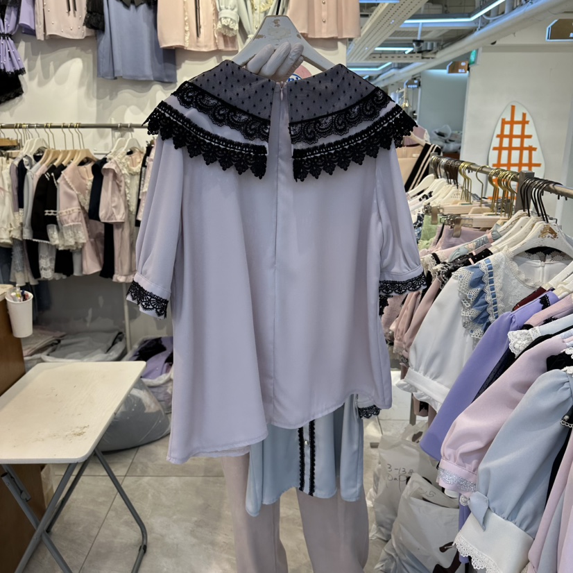 PAPA韓國直郵女裝新品26春夏職業人氣休閑時尚襯衫蕾絲衫PaPa/HALMADE襯衫/蕾絲衫