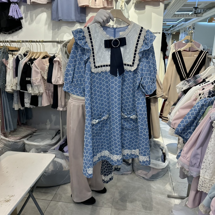 PAPA韓國東大門代購女裝新款推薦熱賣時尚人氣休閑連衣裙PaPa/HALMADE連衣裙圖色1