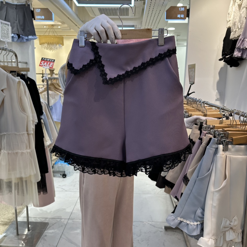 PAPA韓國直郵女裝新款26春夏時尚推薦休閑熱賣人氣職業短褲PaPa/HALMADE短褲圖色2