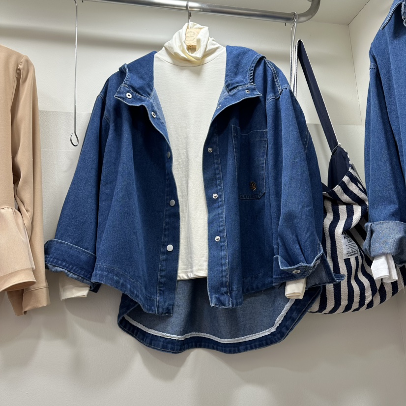 HOJAE韓國東大門代購女裝新品時尚26春夏熱賣人氣夾克連帽MID-LEVEL JUMP夾克圖色1