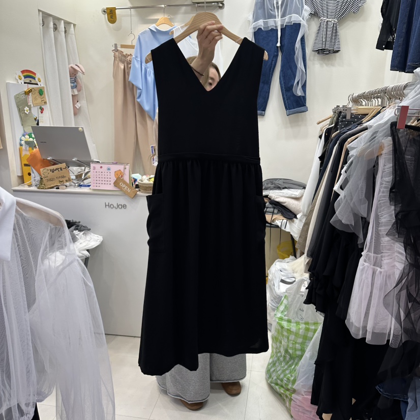 HOJAE韓國直郵女士新款26春夏熱賣休閑連衣裙不含絲巾裹身裙MID-LEVEL JUMP連衣裙