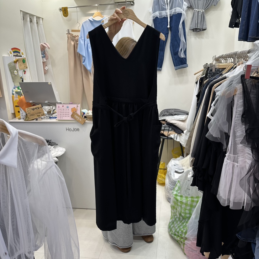 HOJAE韓國直郵女士新款26春夏熱賣休閑連衣裙不含絲巾裹身裙MID-LEVEL JUMP連衣裙圖色2