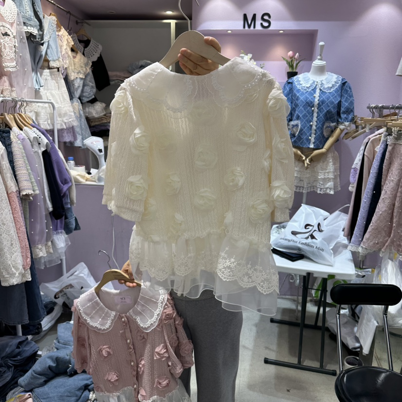 MS韓國直郵女裝新款休閑推薦熱賣職業人氣襯衫蕾絲衫羊毛衫MS襯衫/蕾絲衫