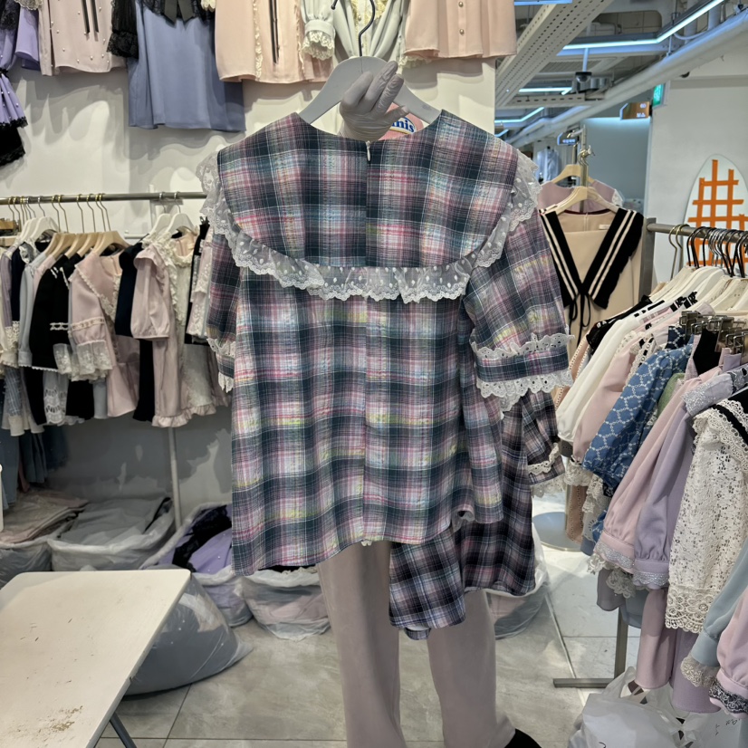 PAPA韓國東大門直郵女士新款熱賣人氣推薦26春夏襯衫蕾絲衫PaPa/HALMADE襯衫/蕾絲衫