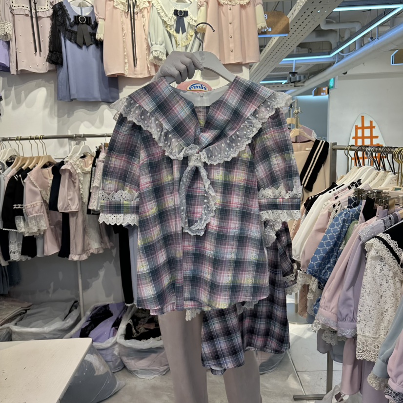 PAPA韓國東大門直郵女士新款熱賣人氣推薦26春夏襯衫蕾絲衫PaPa/HALMADE襯衫/蕾絲衫圖色2