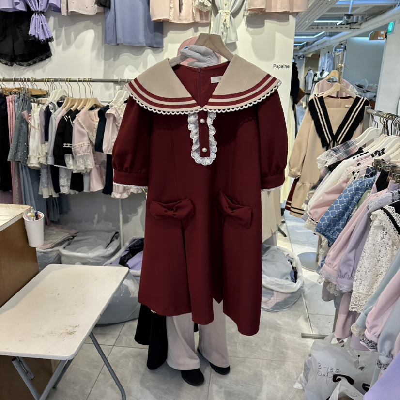 PAPA韓國直郵實拍女裝新款推薦休閑26春夏時尚職業連衣裙PaPa/HALMADE連衣裙圖色3