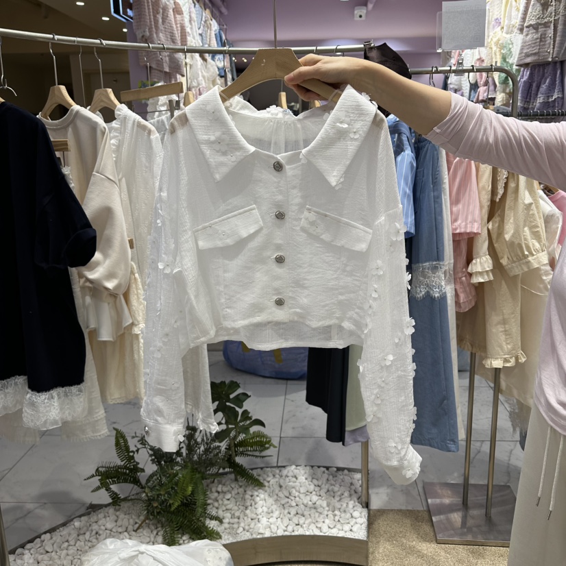 VIRUS韓國直郵實拍女裝新品時尚人氣推薦職業熱賣襯衫蕾絲衫VIRUS襯衫/蕾絲衫圖色1