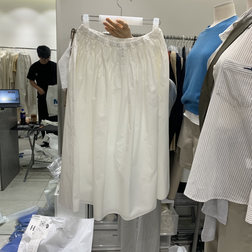 WOOD SAGE韓國東大門直郵女士新品推薦半身裙中短裙棉質褶裥WOOD SAGE半身裙/中短裙