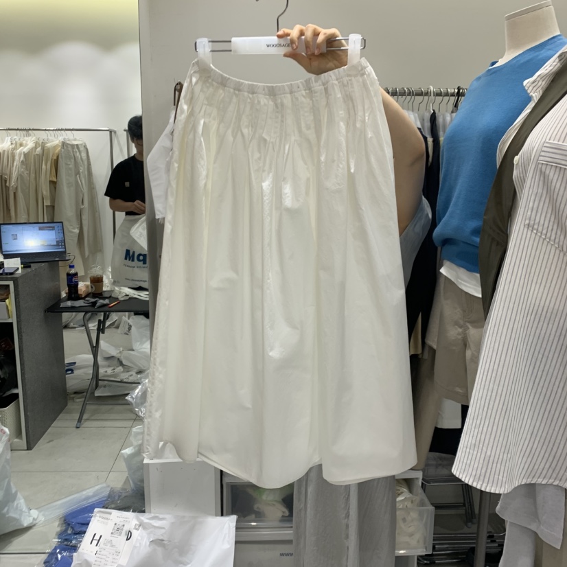 WOOD SAGE韓國東大門直郵女士新品推薦半身裙中短裙棉質褶裥WOOD SAGE半身裙/中短裙圖色1