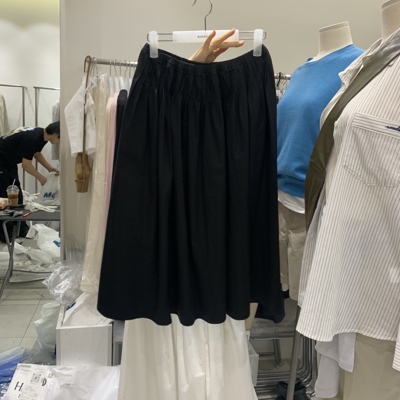 WOOD SAGE韓國東大門直郵女士新品推薦半身裙中短裙棉質褶裥WOOD SAGE半身裙/中短裙圖色2