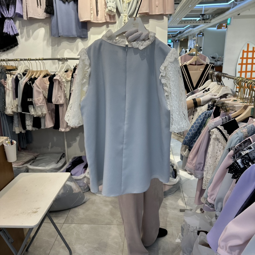 PAPA韓國東大門代購女裝新品休閑推薦時尚職業襯衫蕾絲衫PaPa/HALMADE襯衫/蕾絲衫