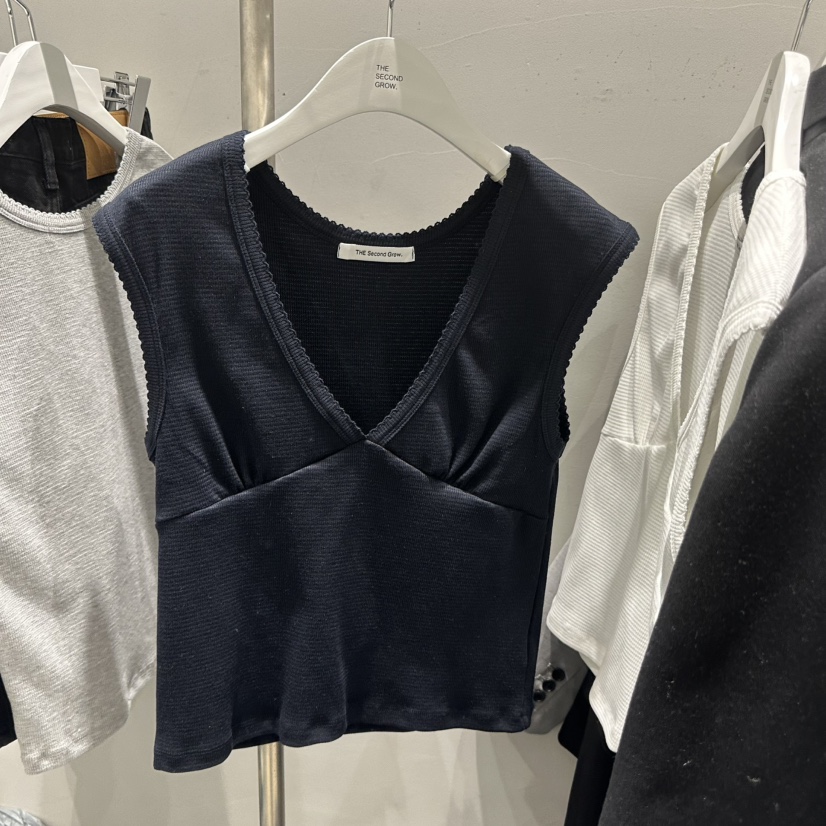 THE SECOND GROW/QUEENSRABBIT韓國直郵實拍女士新款時尚吊帶背心THE SECOND GROW/QUEENSRABBIT吊帶/背心圖色2