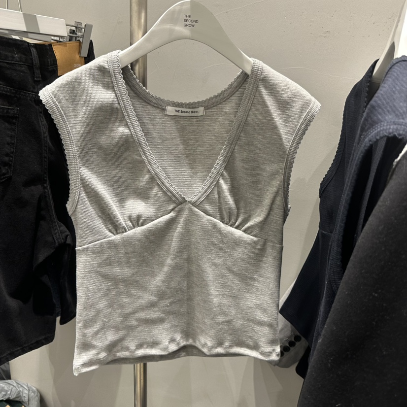 THE SECOND GROW/QUEENSRABBIT韓國直郵實拍女士新款時尚吊帶背心THE SECOND GROW/QUEENSRABBIT吊帶/背心圖色3