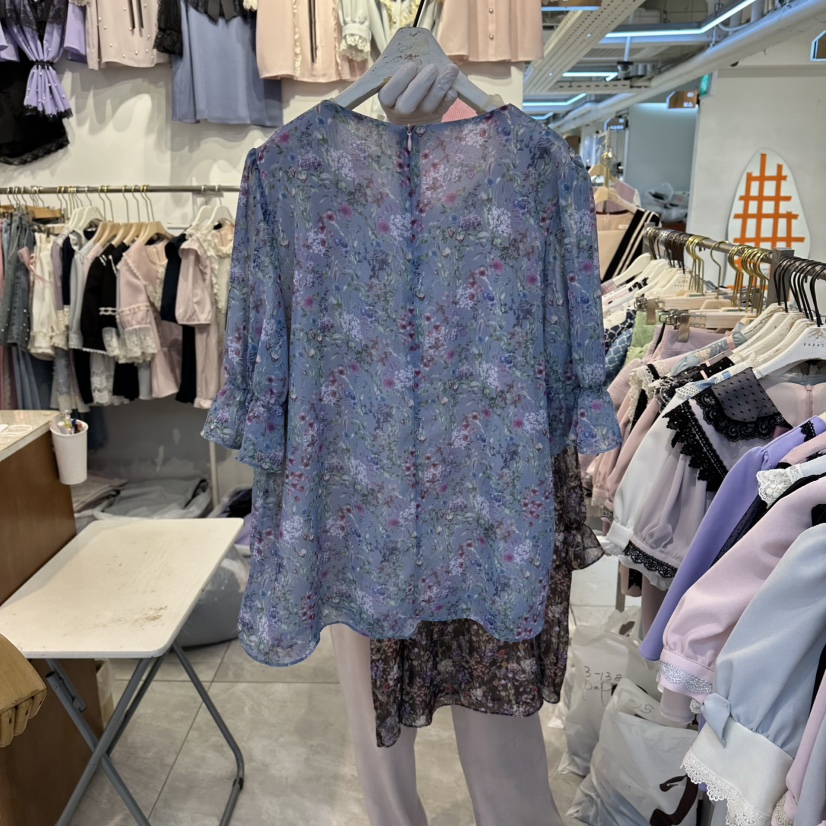 PAPA韓國代購女裝新款人氣職業熱賣休閑26春夏襯衫蕾絲衫PaPa/HALMADE襯衫/蕾絲衫