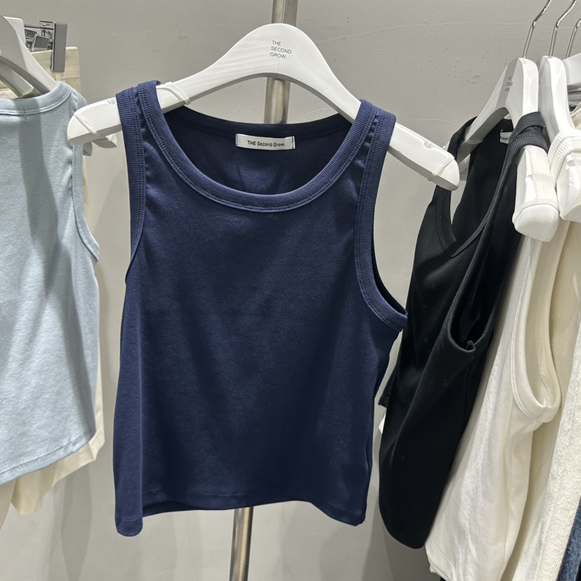 THE SECOND GROW/QUEENSRABBIT韓國東大門直郵女裝新品職業吊帶背心羅紋THE SECOND GROW/QUEENSRABBIT吊帶/背心圖色2